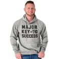 thumbnail image 1 of Major Key Success Motivational Unisex Plus Fleece Graphic Hoodie Brisco Brands 4X, 1 of 5