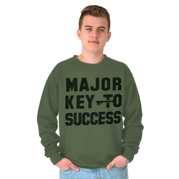 Major Key Success Motivational Unisex Plus Fleece Graphic Sweatshirt Brisco Brands 5X