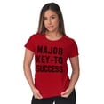 thumbnail image 1 of Major Key Success Motivational Womens Slim Fit Graphic Tee Brisco Brands X, 1 of 4