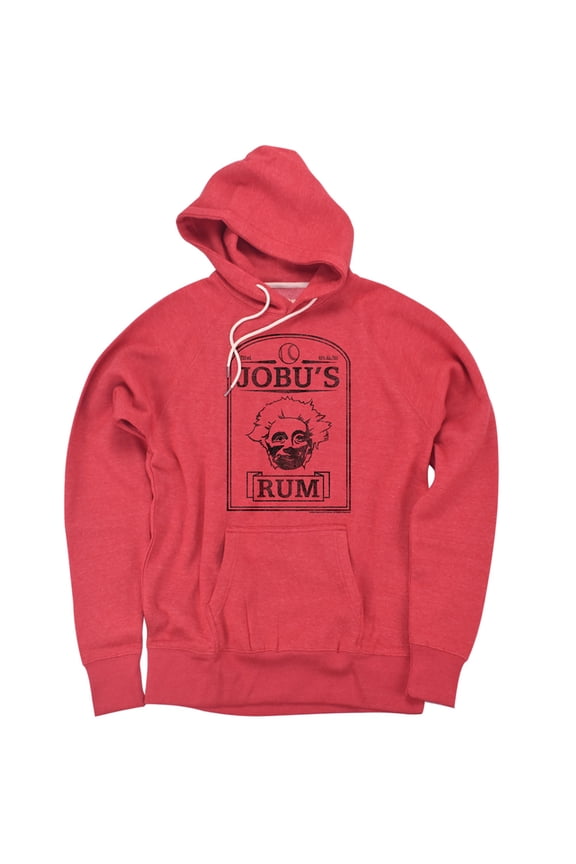 Jobus Rum Unisex Adult Slim Fit Pull-Over Heather Hoodie, Red, X-Large