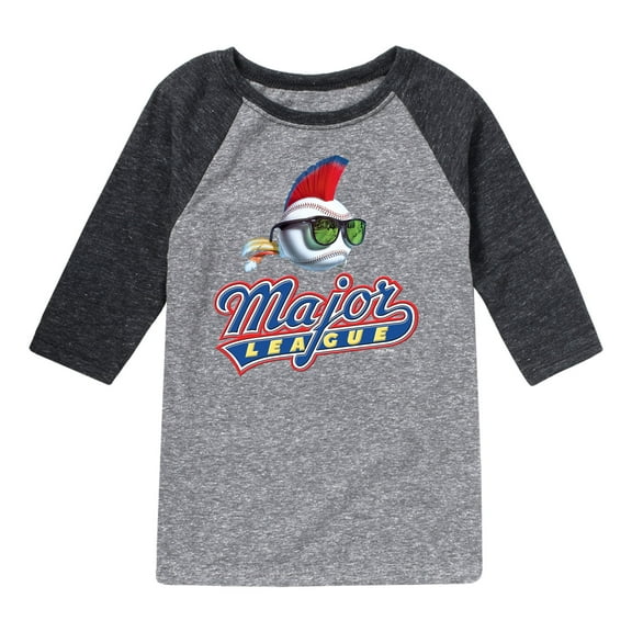 Major League - Mohawk Baseball - Toddler And Youth Raglan Graphic T-Shirt