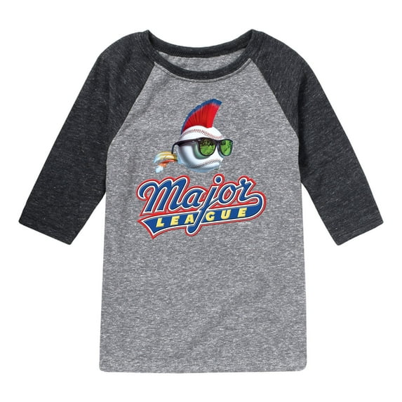 Major League - Mohawk Baseball - Toddler And Youth Raglan Graphic T-Shirt