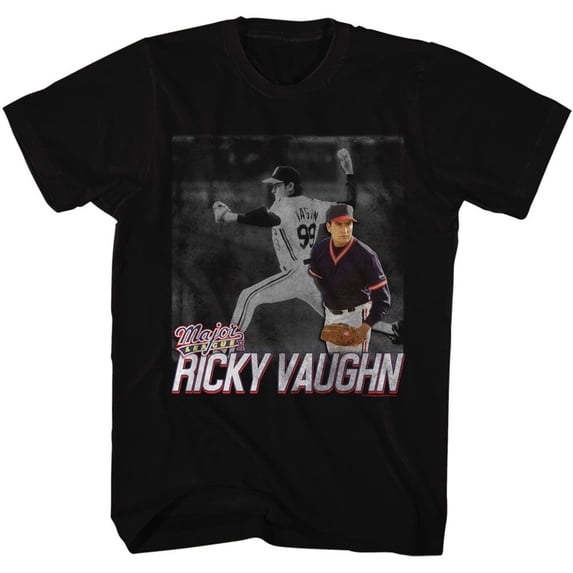 Major League Movies Ricky Pitching Adult Short Sleeve T Shirt