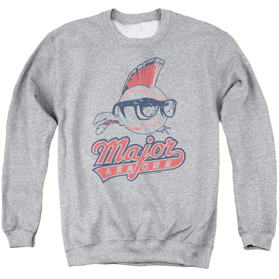 Trevco Sportswear PAR474-AS-6 Major League Vintage Logo Adult Crewneck Sweatshirt, Athletic Heather - 3X