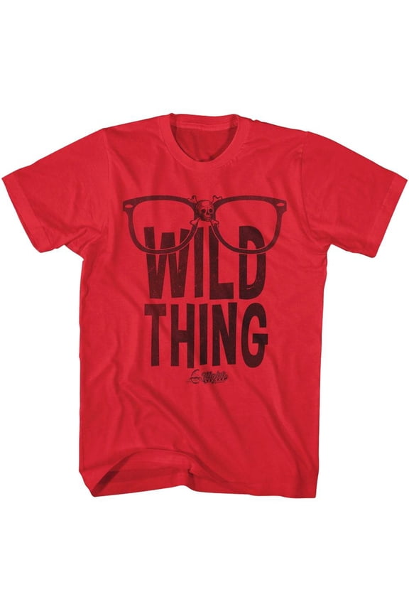 Major League Wild Thing Glasses Men's T Shirt (Red, AdultL)