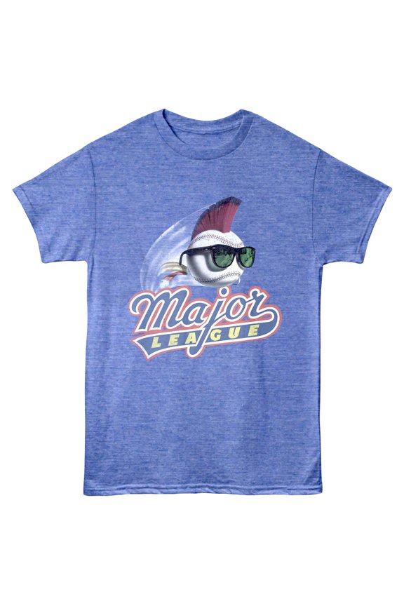Major League Wild Thing Movie Logo Men's T Shirt (BlueHeather, AdultM)
