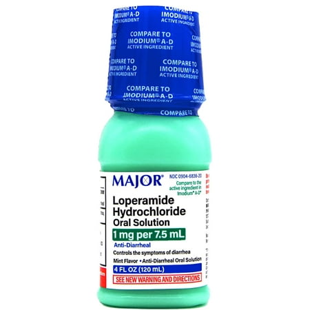 Major Loperamide Oral Suspension Anti-Diarrheal Liquid 4 oz.