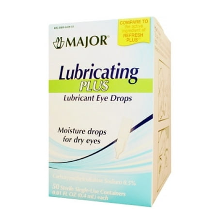 Major Lubricating Plus Dry Eye Drops, 0.01 Fl. Oz.