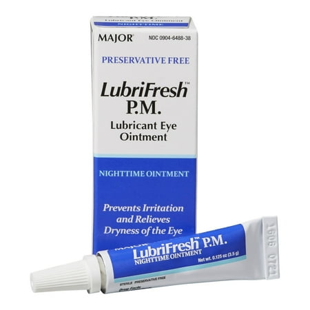 Major Lubrifresh PM Lubricant Eye Ointment 0.12 oz. (Pack of 2)
