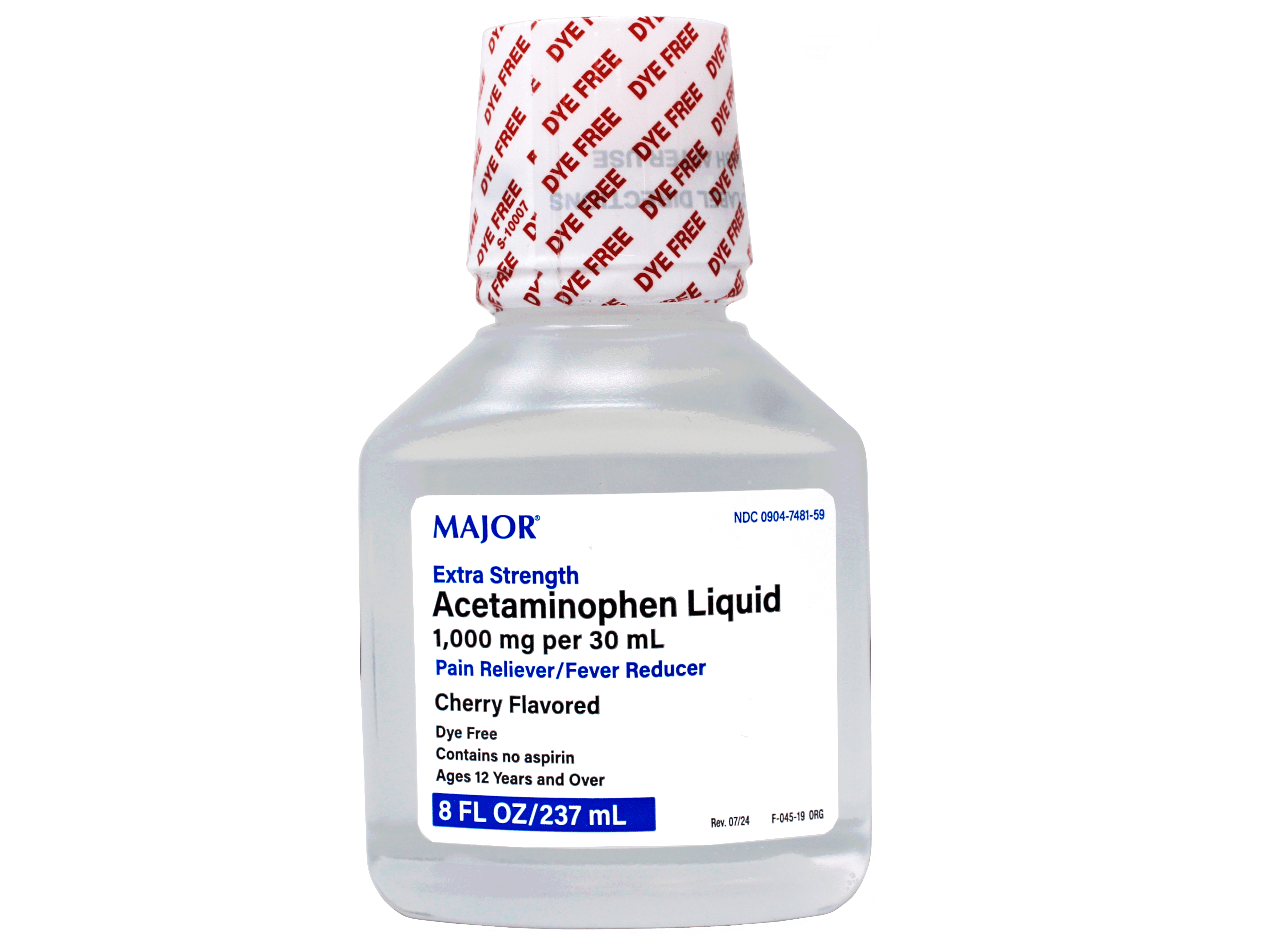 Major Mapap Extra Strength Acetaminophen Rapid Burst Cherry Pain Reliever & Fever Reducer, 8 Fl. Oz.