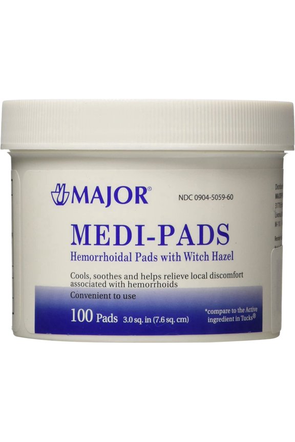 Medi-Pads Cools & Soothes Hemorrhoidal Laxative W/ Witch Hazel 100ct, 3-Pack