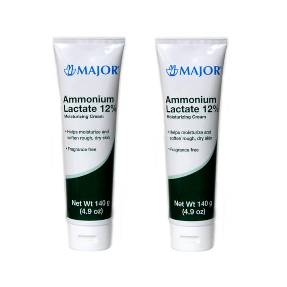 Major Ammonium Lactate Moisturizing Cream, Fragrance Free, 4.9oz, 2-Pack