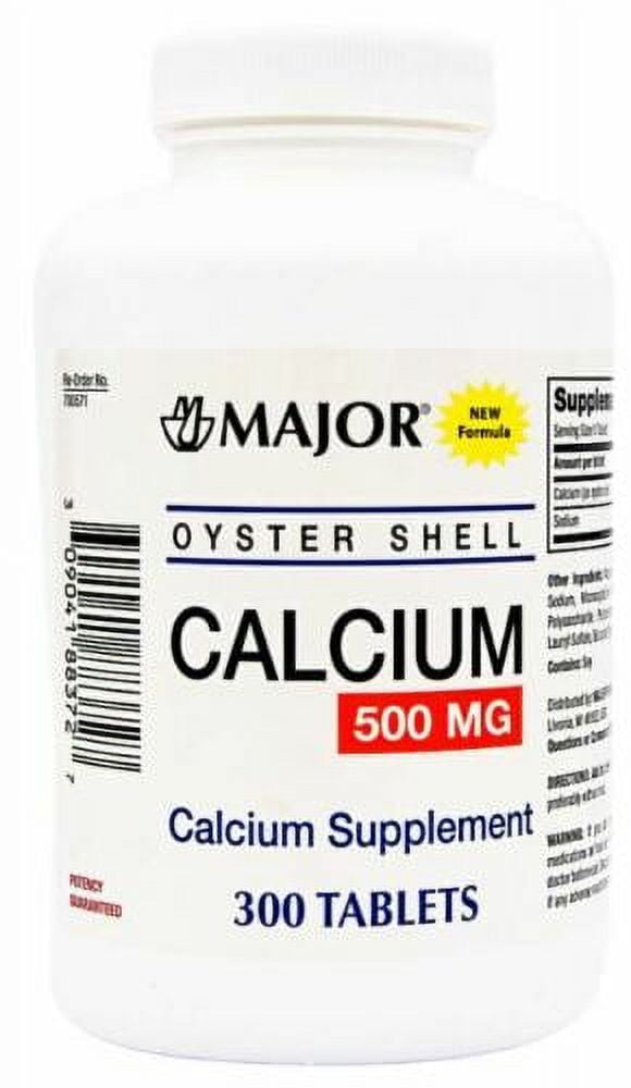 Major Oyster Shell Calcium with Vitamin D 500 Mg 300 Ct Calcium Gummies Calcium Supplement