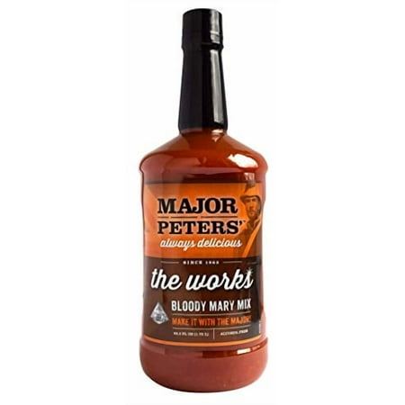 Major Peters' The Works Bloody Mary Mix, 59.2 Ounce (1.75 Liter)