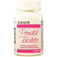 thumbnail image 1 of Major Pharmaceuticals Major PRENATAL TABS ASCORBIC ACID-100 MCG Pink 100 Tablets UPC 309045313602, 1 of 1