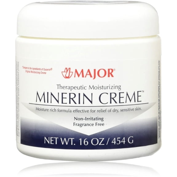 Major Pharmaceuticals Therapeutic Moisturizing, Minerin Cream 16 oz - (Pack of 6)