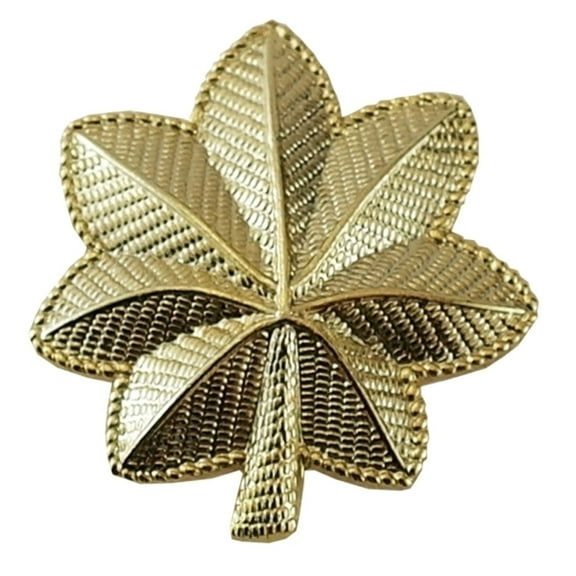 Hero's Pride Major Insignia, 1" High, Gold, Pin & Safety Catch, Pair