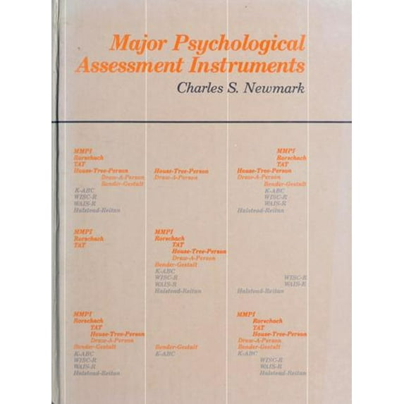 Pre-Owned Major Psychological Assessment Instruments (Hardcover) 0205084575 9780205084579