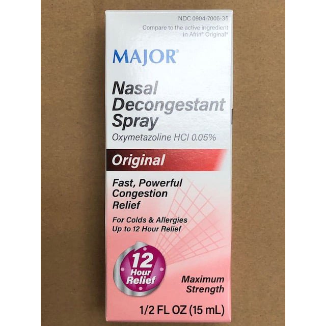 Major Soothing 12 Hour Regular Nasal Decongestant Spray, 0.5 Fl. Oz. 6