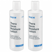 MAJOR Thera Derm Moisture Lotion - Helps Offer Dry Skin Relief on Face, Body, and Hands - 8 Fl Oz 2 Pack