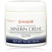 Major Therapeutic Moisturizing Minerin Creme 16oz for Dry, Sensitive Skin Fragrance Free