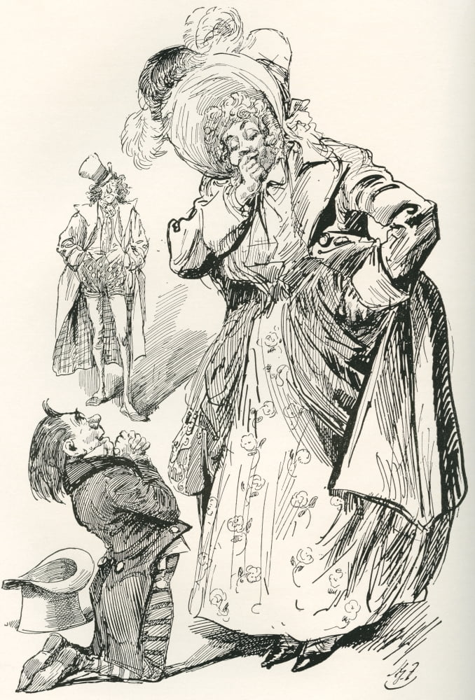 Major Tpschoffki Illustration by Harry Furniss for a Charles Dickens Christmas story Going Into Society from The Testimonial Edition published 1910 Canvas Art - Ken Welsh Design Pics (11 x 17)
