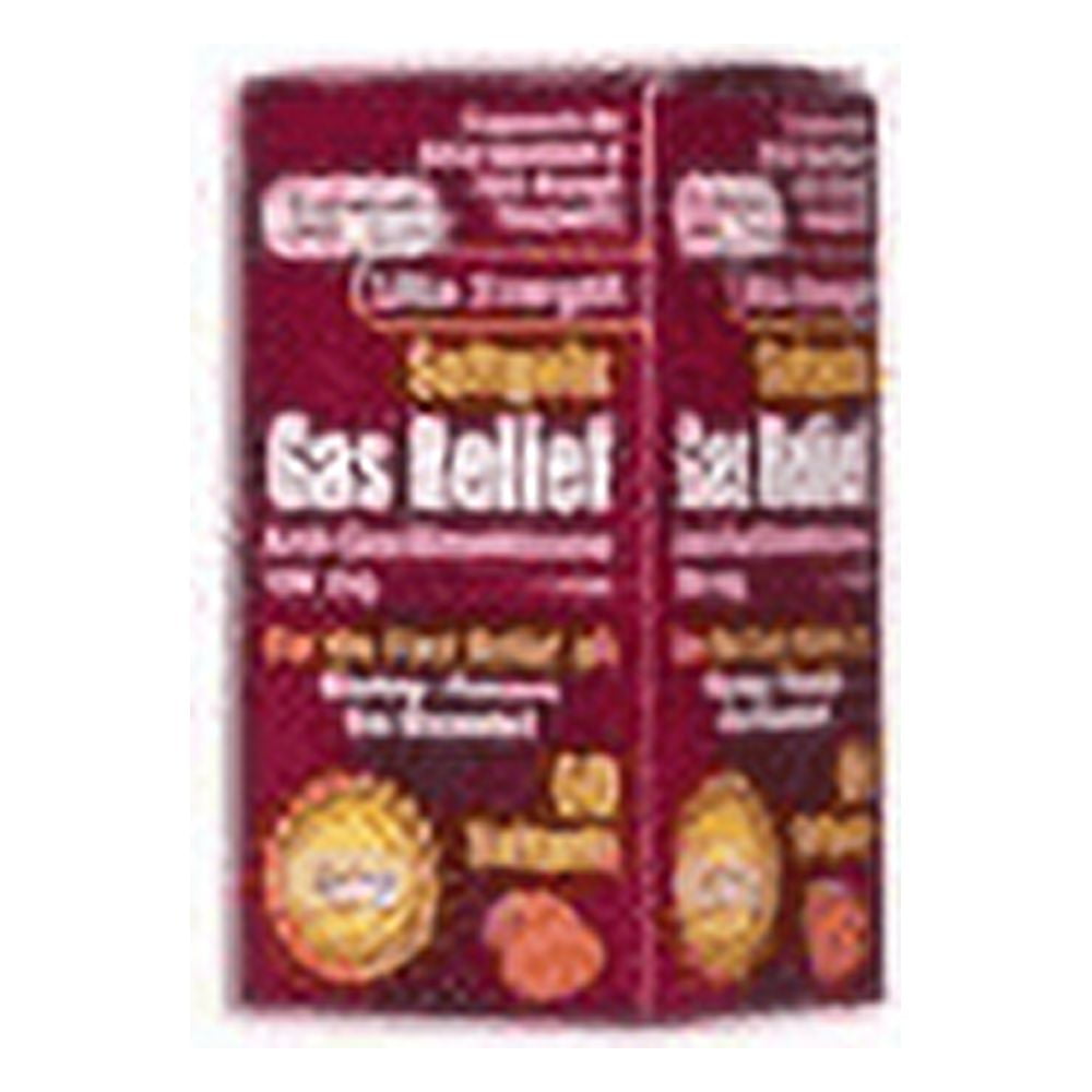 Major Ultra Strength Gas Relief Tablets, 180 mg, 60 Count