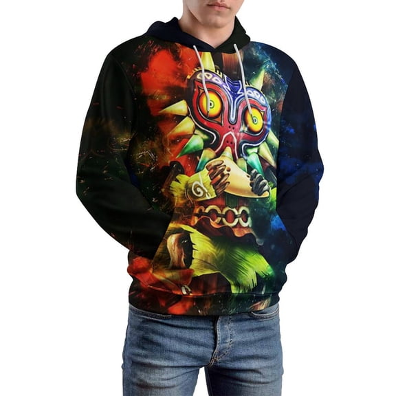 Majora'S Mask Zelda Casual Hoodies Pullover Sweatshirt Long Sleeve Hooded Jackets with Pockets Men Women