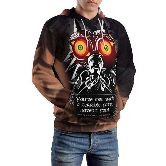 Majora'S Mask Zelda Casual Hoodies Pullover Sweatshirt Long Sleeve Hooded Jackets with Pockets Men Women