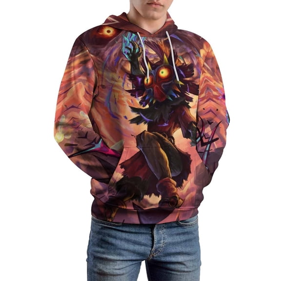 Majora'S Mask Zelda Casual Hoodies Pullover Sweatshirt Long Sleeve Hooded Jackets with Pockets Men Women