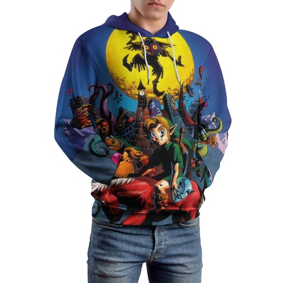 Majora's Mask Zelda Casual Hoodies Pullover Sweatshirt Long Sleeve Hooded Jackets with Pockets Men Women