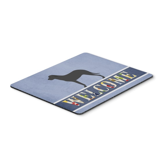 Majorca Shepherd Dog Mouse Pad Hot Pad or Trivet Blue