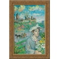 thumbnail image 1 of Majorca, Spain 24x18 Gold Ornate Wood Framed Canvas Art by David Burliuk, 1 of 2