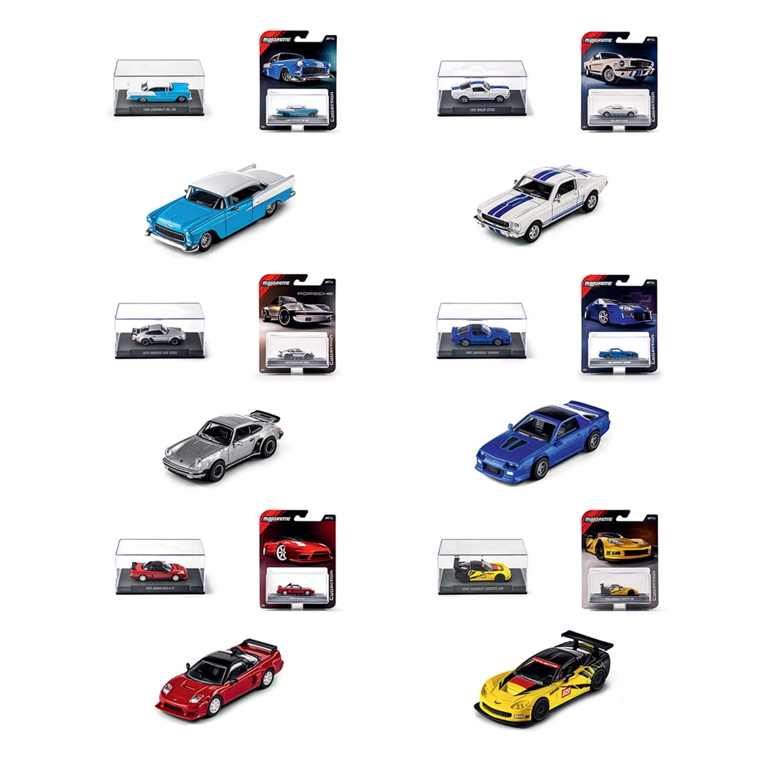 Majorette Collection Die-Cast 1:64 Cars Rubber Tires,Showcase Included Toy for Collectors & Car Enthusiasts, Model Vehicles