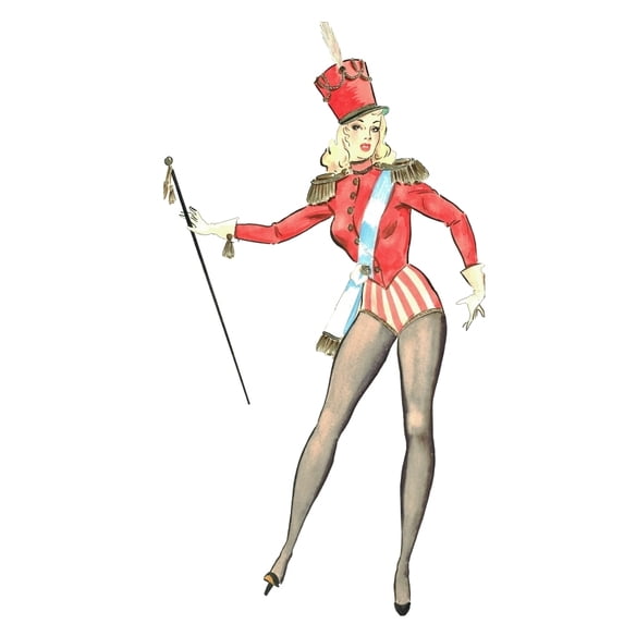 'Majorette' - Murray'S Cabaret Club Costume Design Print By ® The Murrayæs Cabaret Club Collection Mary Evans Picture