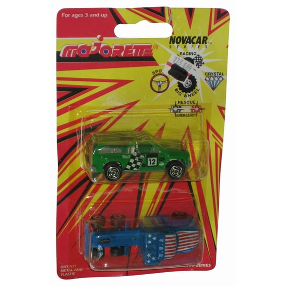 Majorette Novacar Series Kenworth & Nissan Pathfinder Toy Car 2-Pack - (Damaged Packaging)