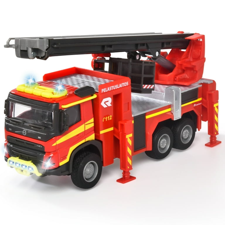 Majorette Volvo: Truck Fire Engine - Die-Cast Light & Sound