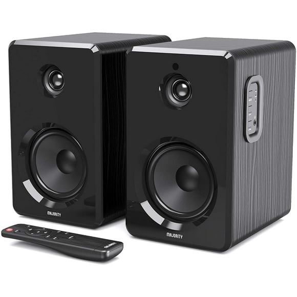 Majority D40 Active Bookshelf Speakers, Bluetooth & RCA, Powered HiFi Stereo Sound