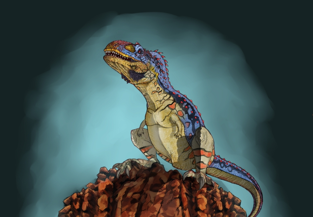 Majungasaurus a theropod dinosaur from the Cretaceous Period Canvas Art - Stocktrek Images (17 x 12)