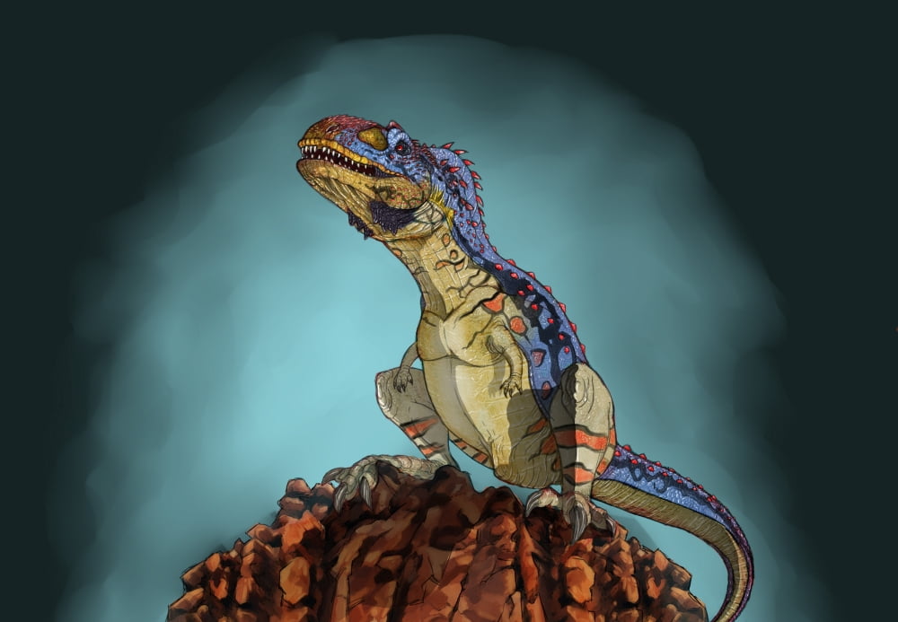Majungasaurus a theropod dinosaur from the Cretaceous Period Canvas Art - Stocktrek Images (34 x 24)