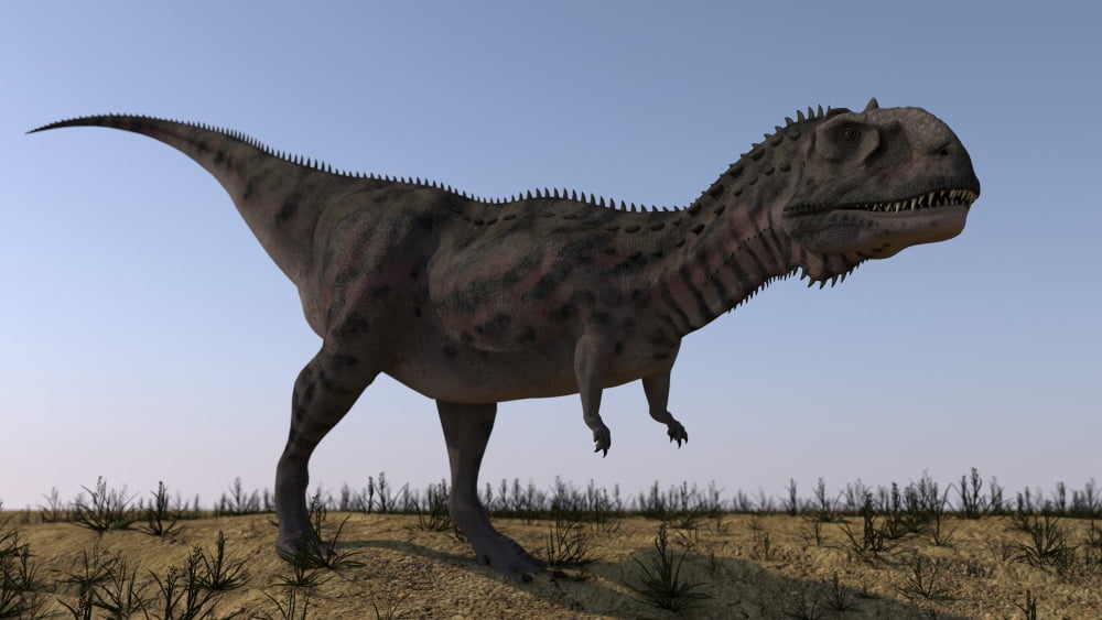 Majungasaurus in a barren environment Canvas Art - Kostyantyn IvanyshenStocktrek Images (37 x 21)