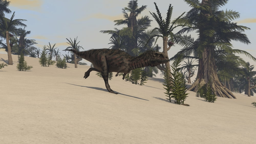 Majungasaurus in a prehistoric environment Canvas Art - Kostyantyn IvanyshenStocktrek Images (19 x 11)