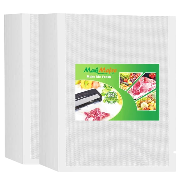 MakMeFre 200 Plus Quart Size 10" x 13" Vacuum Sealer Bags with BPA Free and Heavy Duty,Great for Food Storage Vaccume Sealer PreCut Bag