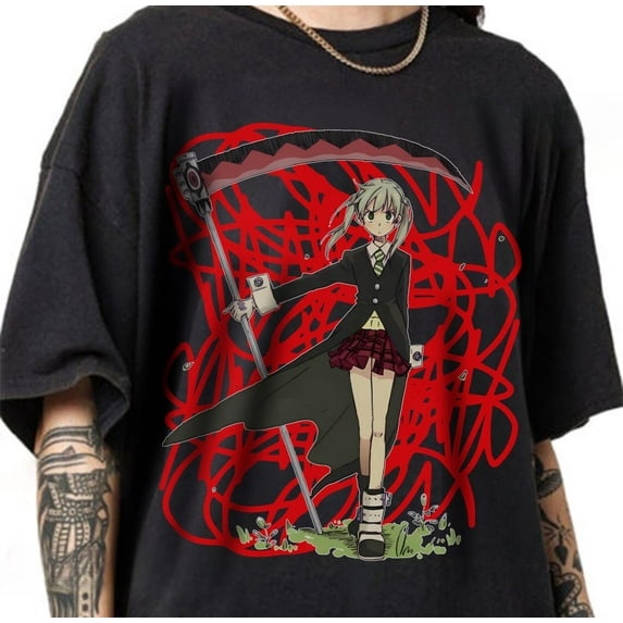 Maka Albarn T-shirt, Soul Eater Manga Anime Shirt,Icy Grey color,size XL