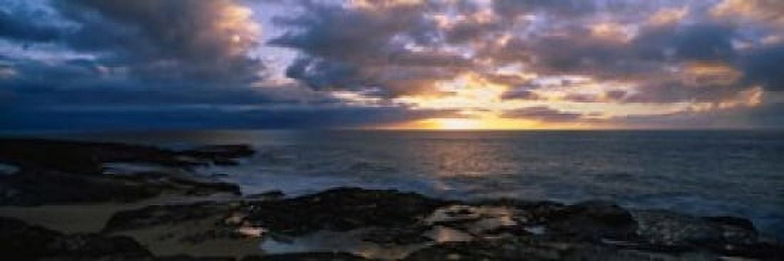 Makaha Beach Park Oahu Hawaii Canvas Art - Panoramic Images (36 x 12)