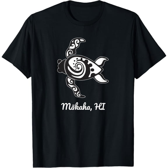 Makaha, Hawaii Poly Tribal Art Save The Sea Turtle T-Shirt