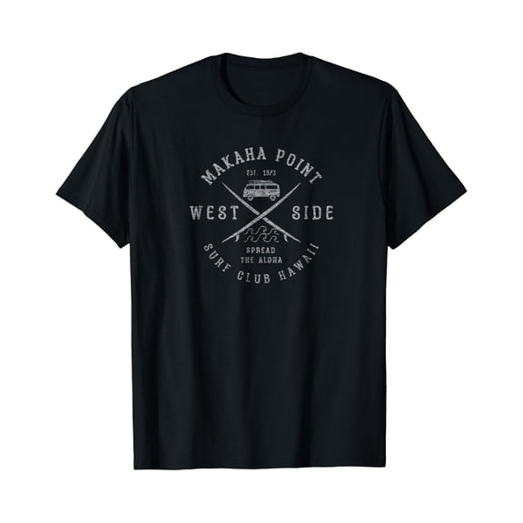 Makaha Point Hawaii Surf Club T-Shirt_Gry Unisex T-Shirt