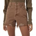 thumbnail image 1 of Free People Makai Cutoff Denim Shorts In Washed Chocolate, 1 of 1