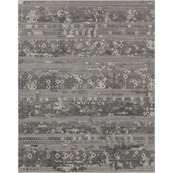 Makalu MKL-2302 6' x 9' Area Rug in Medium Gray/Charcoal/Light Gray