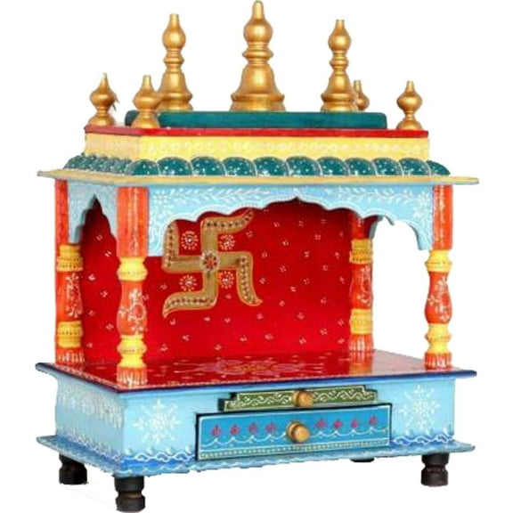 Makan Wooden Temple/Home Temple/puja mandir/Wooden Temple/Temple for Home/puja ghar/Temple/Pooja Mandir/Temple for Home/Office Temple/Navratre/Diwali Festive Season Gifts and puja